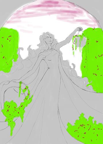 Hellgrau-Hellgrün-Dunkelrosa