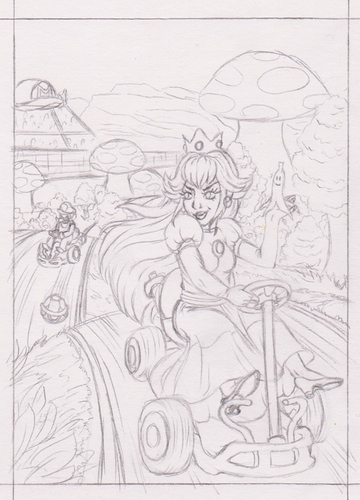 Mario Kart 64 Peach und Mario