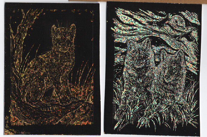 Kratzkarten Scan Leo Wölfe