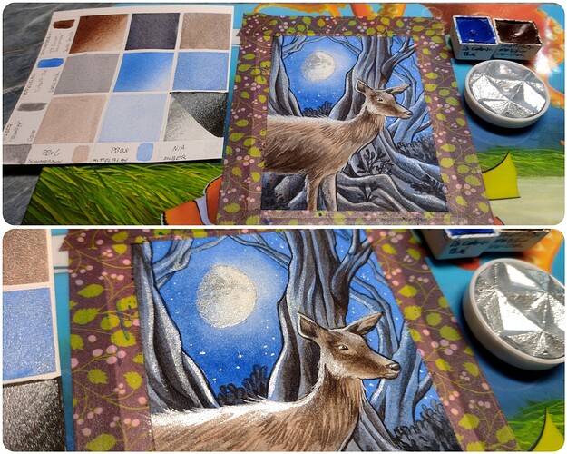 Farbroulette_Set_1_Schokoladenbraun, Mittelblau, Silber