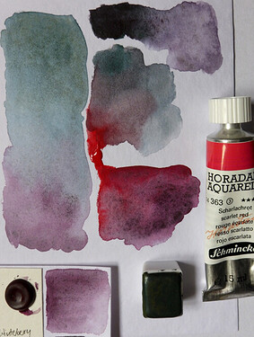 Farbkombi Dunkeltürkis Scharlachrot Rotviolett kl