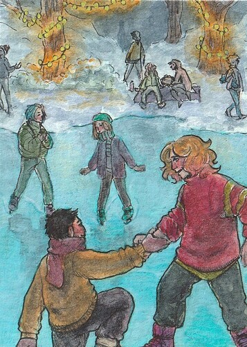 #159 Eislauf-Vergnügen MonatsMaler