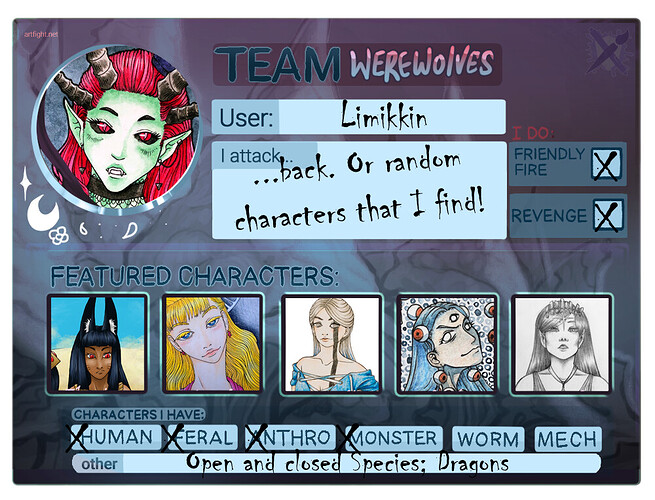 Artfight 2023 Werewolves_fertig