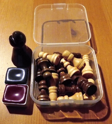 13 Aquarell Schachfiguren