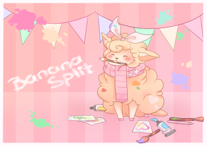 Postkarte 1 - BananaSplit (mit weißem Rand)