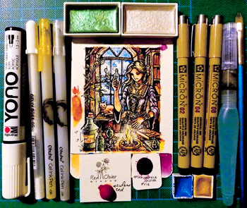 Alchemische Flaschen Material kl