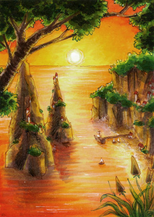 kk1958_adaption_felsendorf-bei-sonnenuntergang